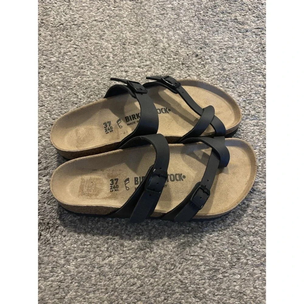 Birkenstock Mayari Birko-Flor Black Sandals Size 6 Women’s 37